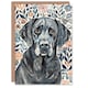 image 1 of Greeting Card Dog Lover Labrador Retriever Floral Watercolour Birthday
