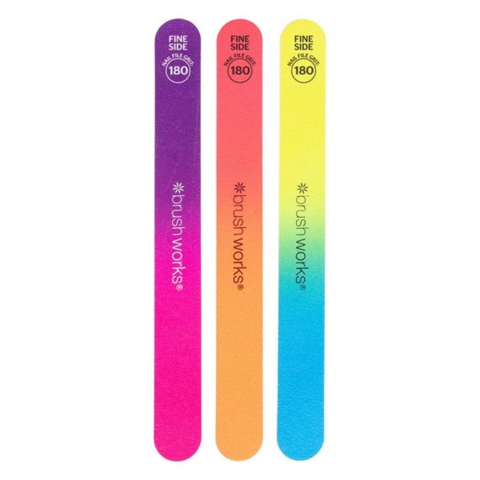 image 1 of Brushworks Neon Nail Files - 3 Pack
