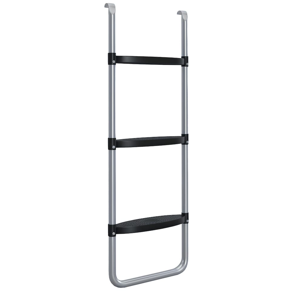 image 1 of SPORTNOW 2 Steps/3 Steps Galvanised Steel Trampoline Ladder Climbing