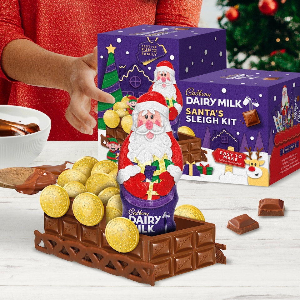 image 1 of Cadbury Santa's Chocolate Sleigh Build Your Own Kit