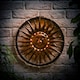 image 1 of ValueLights Solar Powered Outdoor Apollo Sun Wall Art Garden Fence Ornament Light