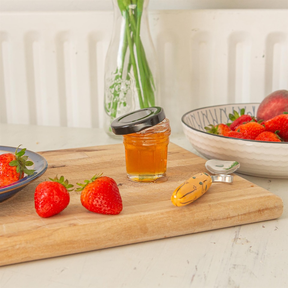 image 1 of Argon Tableware Glass Jam Jars with Lids - 42ml - Pack of 6