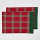 image 1 of Homescapes Cotton Christmas Prince Edward Tartan Pack of 2 Placemats