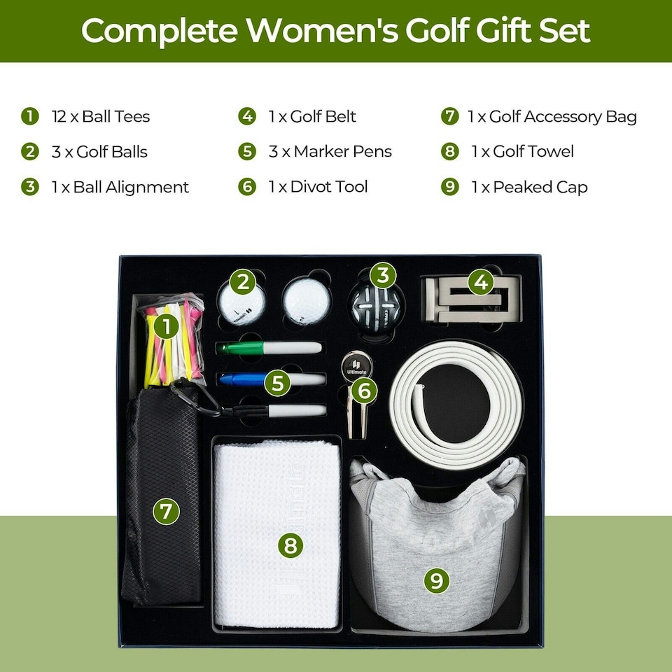image 1 of COSTWAY Golf Gift Set for Women Complete Golf Accessories Set