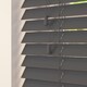 image 2 of 230cm Slate Smooth Finish Faux Wood Venetian Blinds with Strings  (120cm Drop) | Grey | Grey