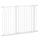 image 1 of PawHut Dog Gate Wide Stair Gate w/ Door Pressure Fit, 75-115W cm, White