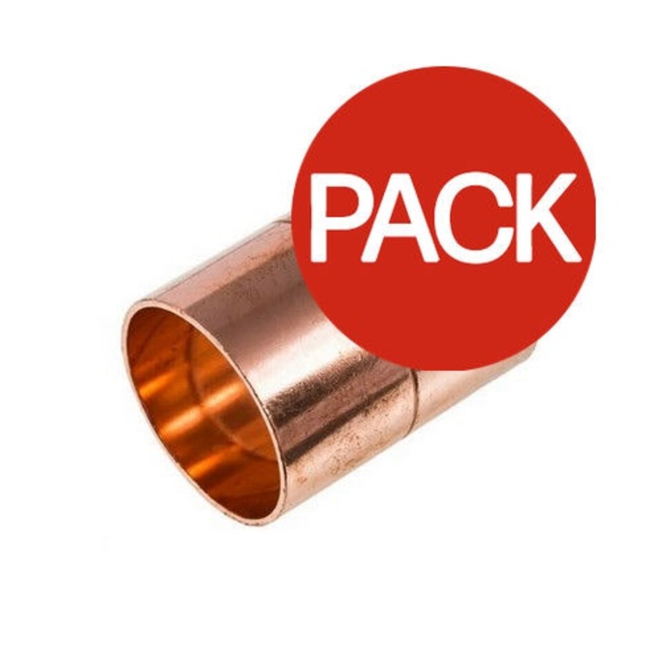 Securplumb Straight Coupler (Pack of 10) - Copper - 15mm