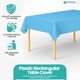 image 4 of Disposable Plastic Table Cover, Table Liner - 54" x 72"