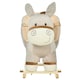 image 8 of HOMCOM Kids Rocking Horse, Children Plush Ride On Donkey Animal Rocker with Sound, Wood Base Seat, Safety Belt, Baby Toy Rocker for Toddler 18 - 36 Months, Grey