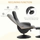 image 4 of HOMCOM PU Leather Armchair and Footrest Swivel Recliner Black