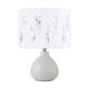image 2 of Set of 2 Tuscan - White Ceramic Lamps with White Fern Shade | White | White | Large | 2