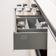 FittingsCo, Twin Pro, Deep Pan Soft Close Drawer Box Anthracite, 1000W, 400D, 126H (mm)