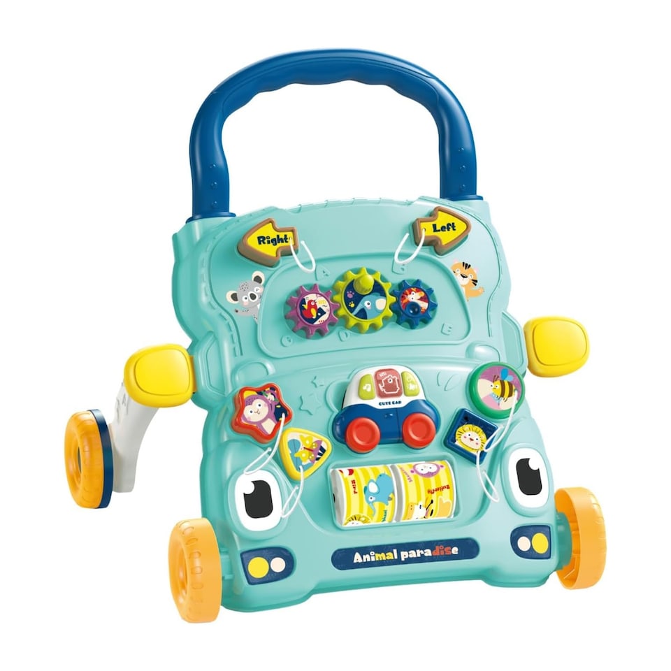 image 1 of Alivio Magical Activity Walker, Baby Walker with Shapes, Sounds, Music, Educational Push Toy for for Babies (Blue)