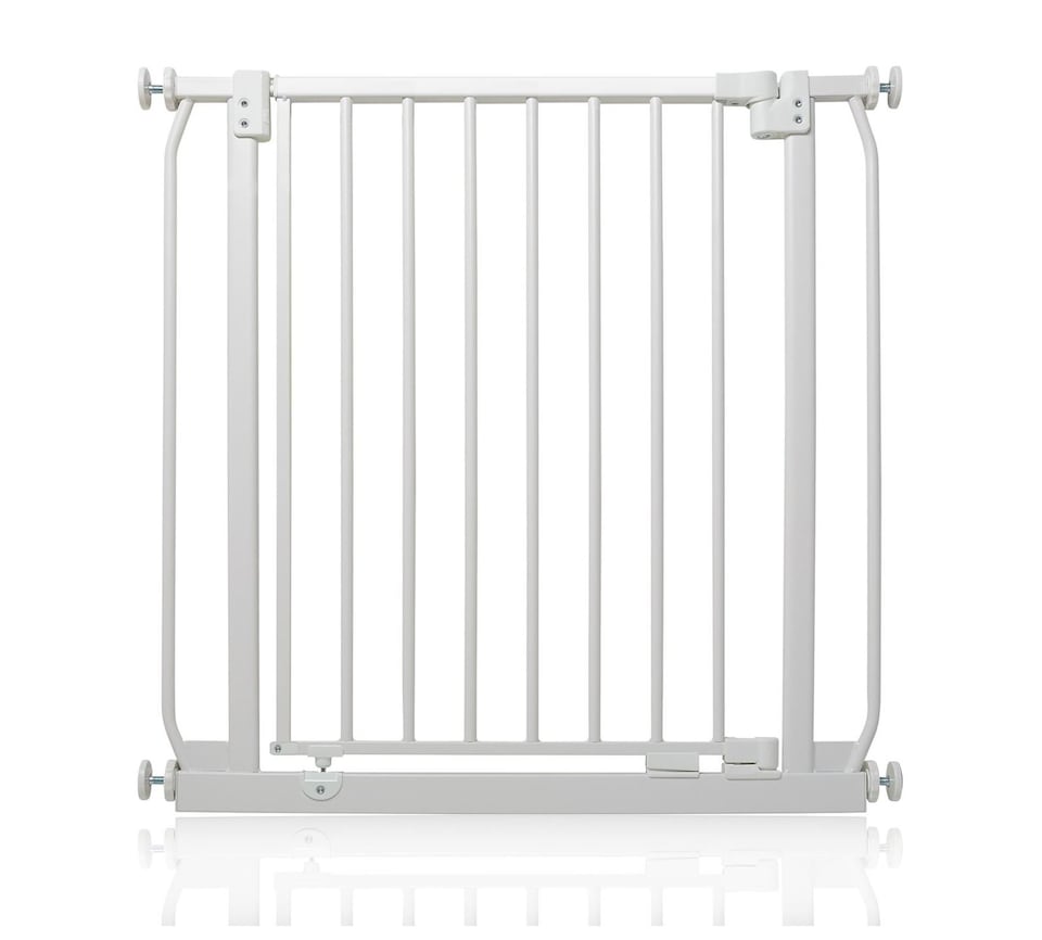 image 1 of Safetots Elite Pressure Safety Gate, 71cm - 80cm, Matt White, Pressure Fit Stair Gate