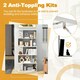 image 9 of COSTWAY 5-tier Bookcase S-Shaped Bookshelf Display Rack White White