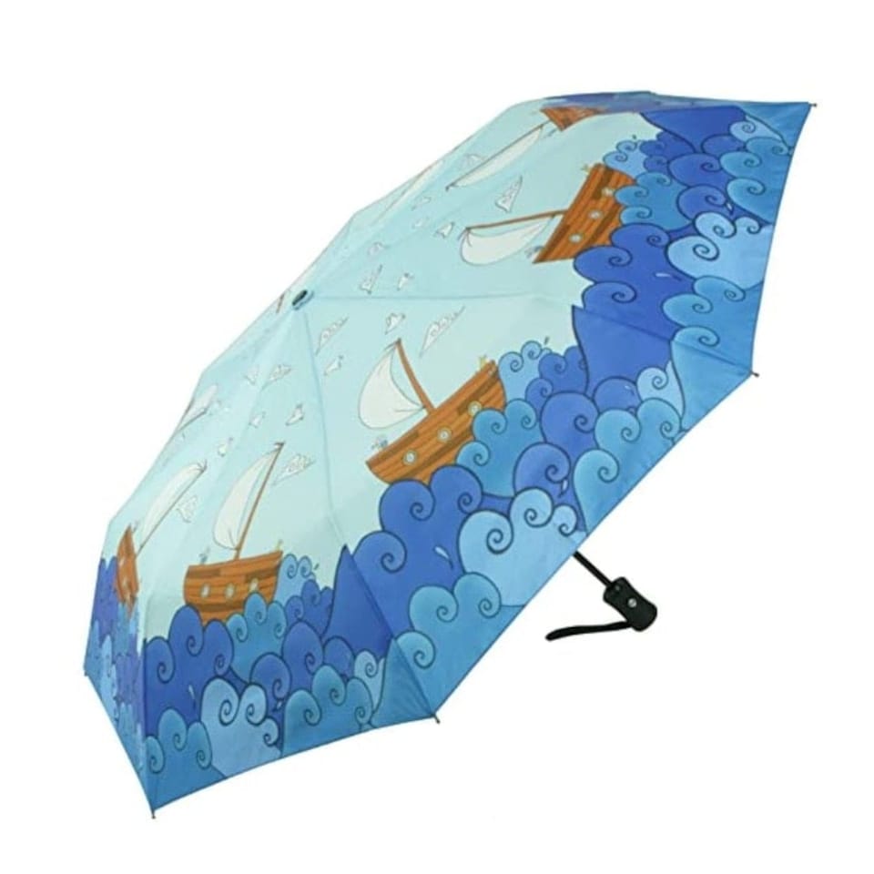 image 1 of Laura Wall Folding Umbrella Automatic Open Telescopic Boats | Multi | Canopy:  98cm