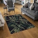 image 2 of Green Palm on Black (Rug) Green | XL: 160x230cm