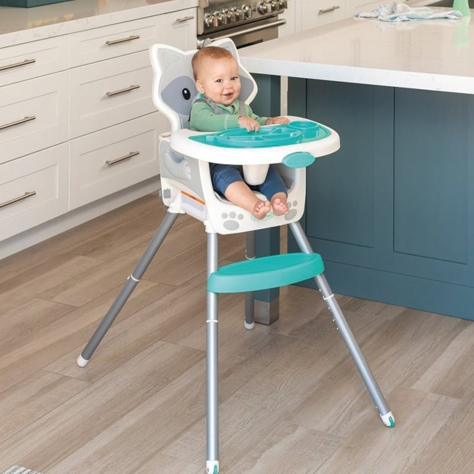 image 1 of Infantino Grow With Me 4 in 1 Raccoon High Chair