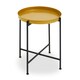 image 3 of Interiors By Premier Sleek Small Brass And Black Finish Side Table, Round Top Small Lounge Table, Contemporary Bed Side Table