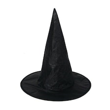 Adults Black Witch Hat Halloween Fancy Dress