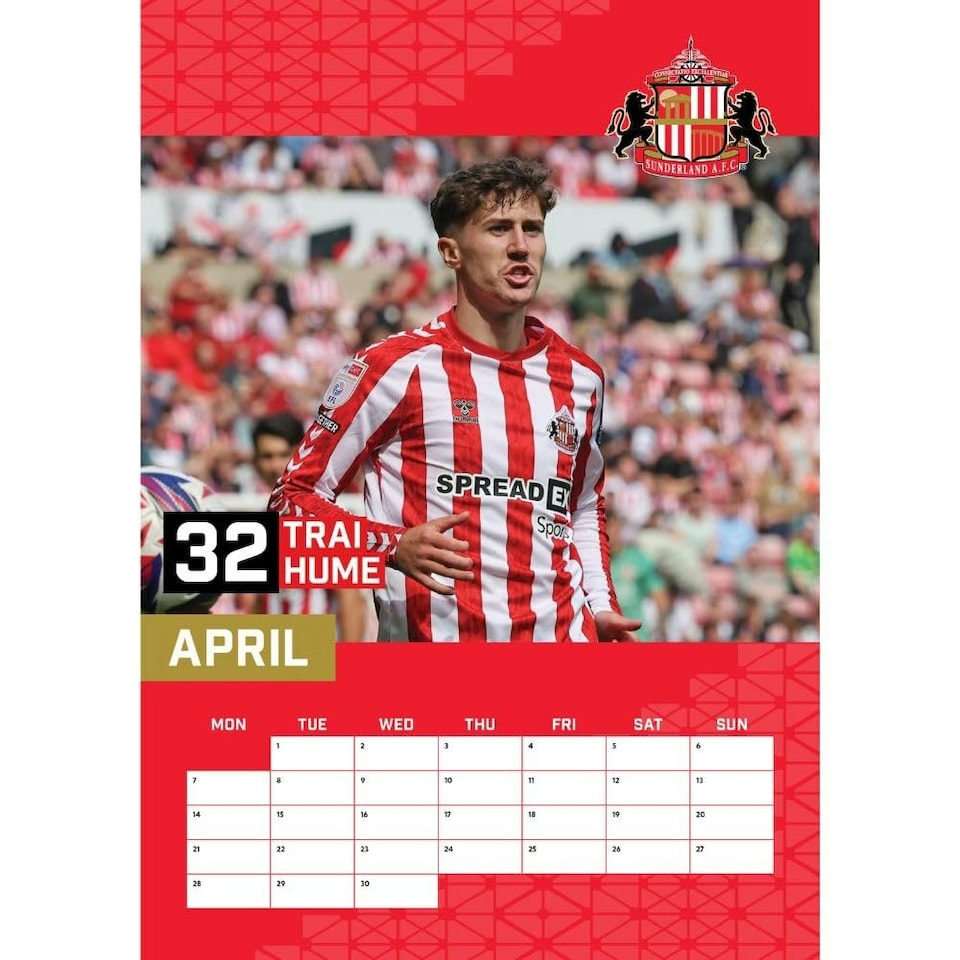 image 1 of Sunderland AFC 2025 A3 Wall Calendar - Multicoloured - One Size