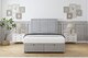 image 1 of Sloomy Lancaster Silver Plush Ottoman Bed Base With 26" Strutted Headboard 4'6 Double | Silver | Silver | Double | 1