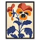 image 1 of Pansy Flower Bloom Simple Bold Floral Home Decor Black Framed Wall Art Print A4