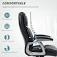 image 4 of HOMCOM Executive Office Chair, PU Leather Desk Chair with Adjustable Height, Swivel Computer Chair with Tilt Function for Home Office, Black | Black