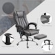 image 7 of Vinsetto Office Chair with Massage and Heat, Microfibre Reclining Computer Desk Chair with Footrest and Adjustable Height, Swivel Wheels for Home Office, Charcoal Grey