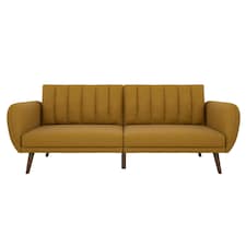 Brittany Sofa Bed in Linen Mustard Yellow | MUSTARD
