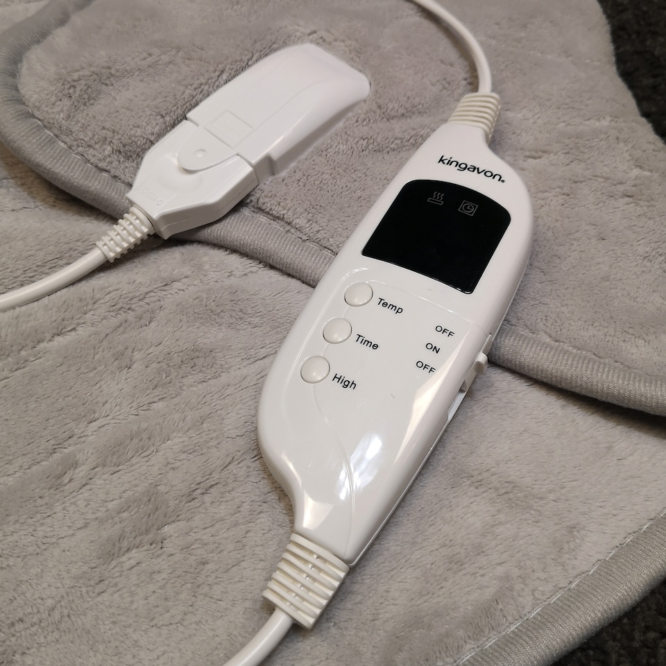 image 1 of 160cm 120w Grey Electric Throw Blanket with Temperature Settings