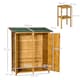 image 5 of Outsunny Garden Storage Shed Tool Organizer, 140x75x157cm, Natural