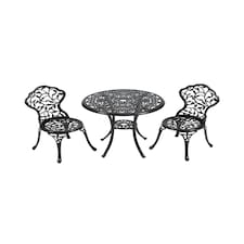 Living and Home 68cm  Round Patio Dining Table with Umbrella Hole