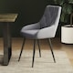 image 4 of Living and Home Velvet Metal Legs Button Upholstered Dining Chair - Set of 2