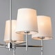 image 5 of BHS Mira 5 Light Ceiling Light with Natural Shades, Chrome