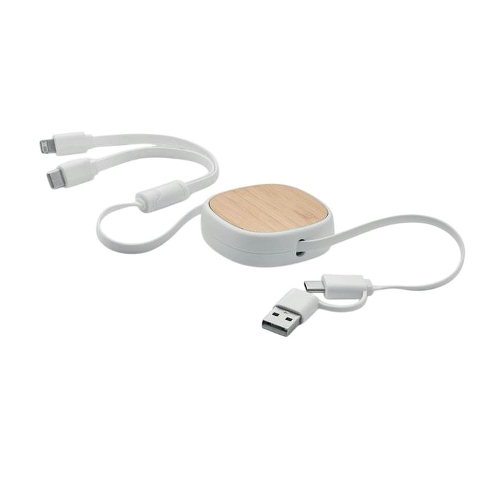 MidOcean Togobam Rectangle USB Charger - White - One Size
