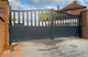 image 2 of Double Swing Gate 3500x2000mm Grey - Partial Privacy Driveway Gate with Vertical Solid Infill and Bell-Curved Top | Grey | 1