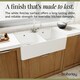 image 4 of Fireclay Double Bowl Butler Kitchen Sink - 795mm with Tap Hole, Weir & Waste - Ceramic Belfast Style Kitchen Sink
