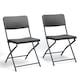 image 1 of VonHaus Set of Folding Rattan Effect Garden Chairs