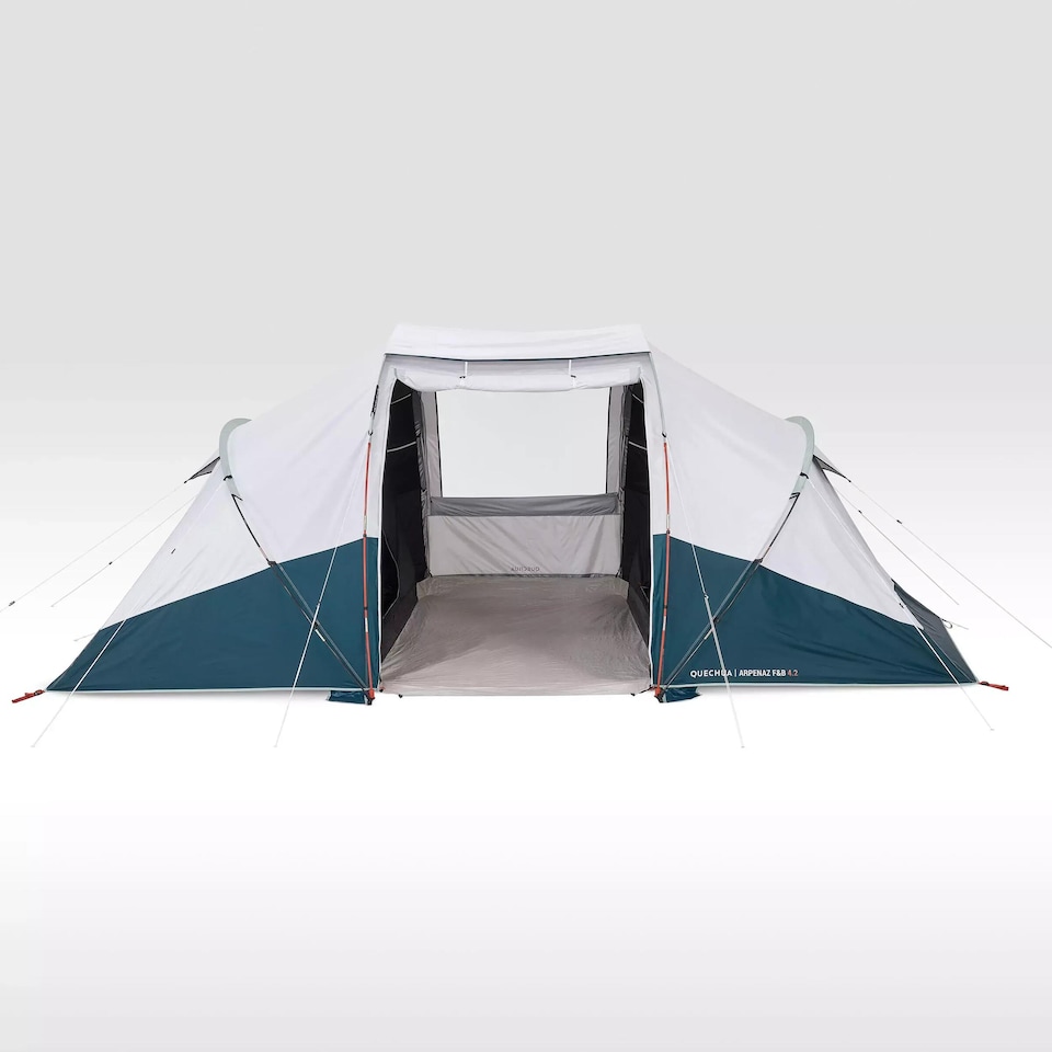 image 1 of Decathlon 4-person, 2-bedroom camping tent, Arpenaz 4.2, Fresh & Black