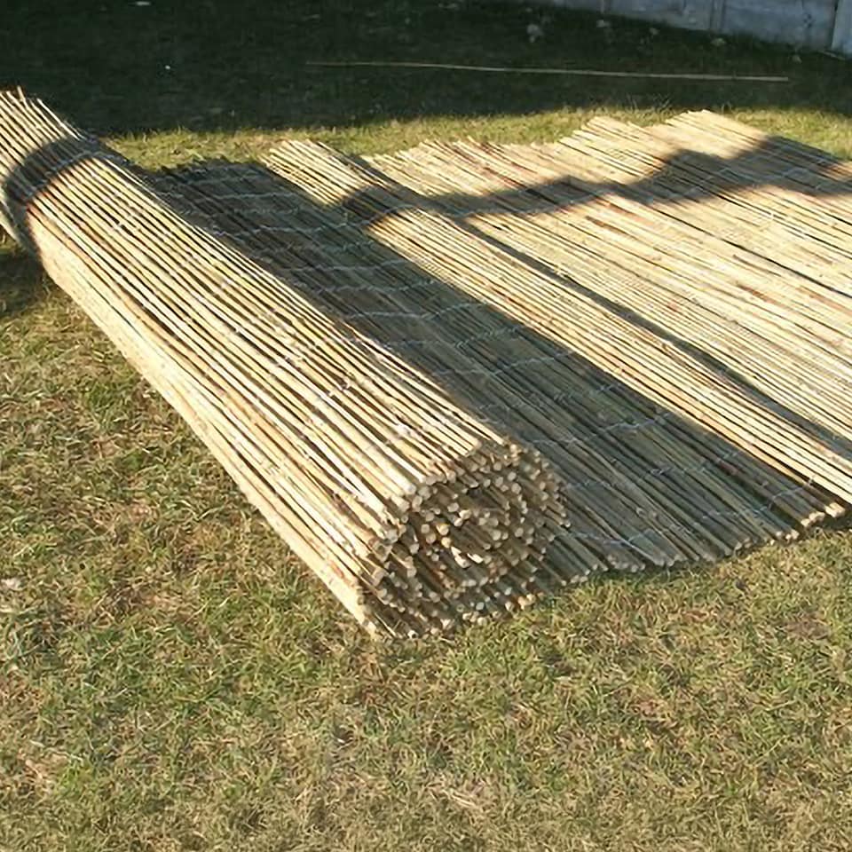 image 1 of Primrose Bamboo Cane Natural Garden Screening Roll Privacy Fencing Screen W4m x H2m | Brown | Brown