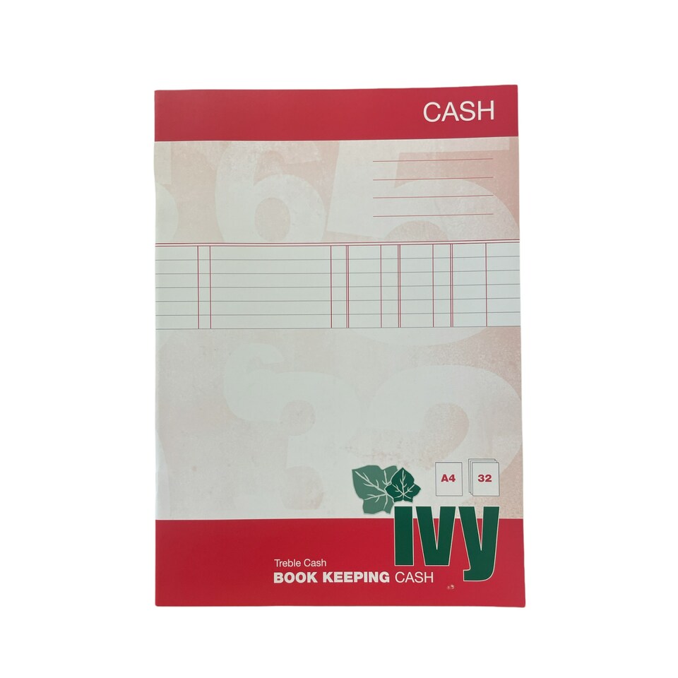 image 1 of Treble Cash Book Keeping A4 32 pages