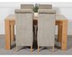 image 3 of Dakota 152 x 87cm Medium Oak Dining Table and 4 Montana Fabric Chairs | Grey | Grey