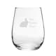 image 1 of Personalised Best Rabbit Dad Engraved Stemless Wine Gin Tumbler