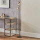 image 2 of Black and Rose Gold Metal LED Floor Lamp Black | Rose gold