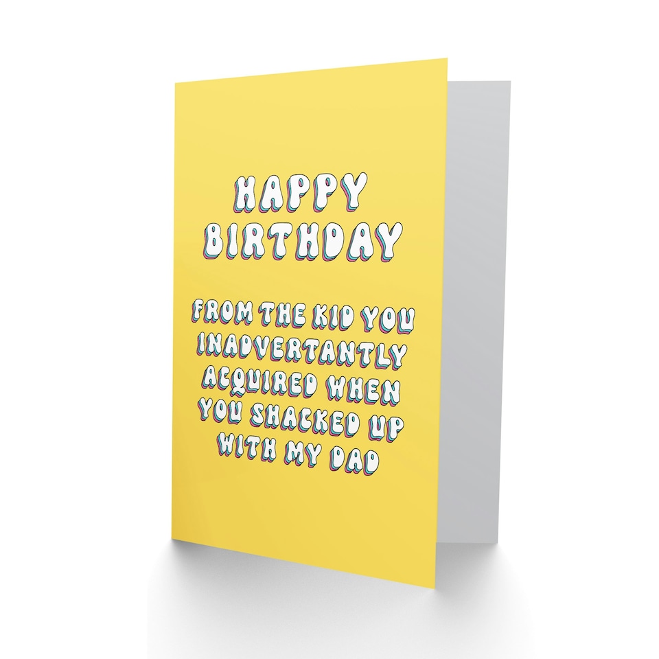 image 1 of Step Son You Acquired Cheeky Woman Her Funny Birthday Card