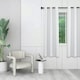 image 4 of Grey Eyelet Curtains - Thermal Blackout Curtains  - 66 x 72 Inch Drop - 2 Panel Grey