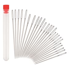 25pcs Stainless Steel Sewing Needle Assortment, Embroidery & Tailoring