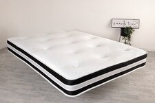 3D Quilted Tuft Mattress - 20cm Deep, Soft Comfort, Airflow Border | Black | European Small Single