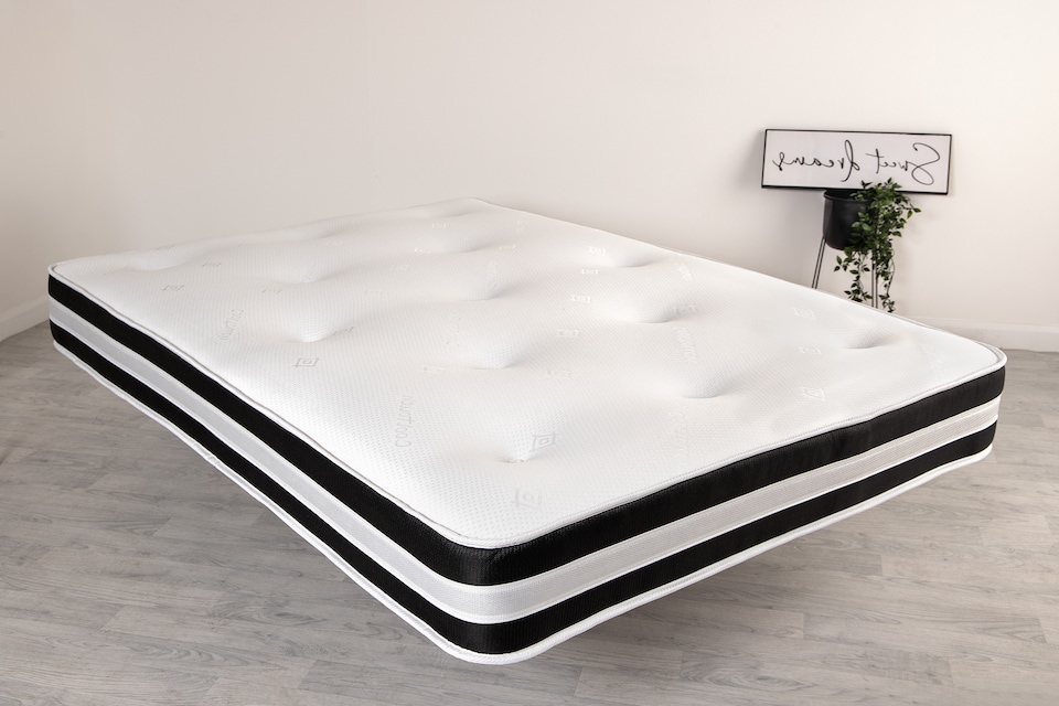 image 1 of 3D Quilted Tuft Mattress - 20cm Deep, Soft Comfort, Airflow Border | Black | European Small Single